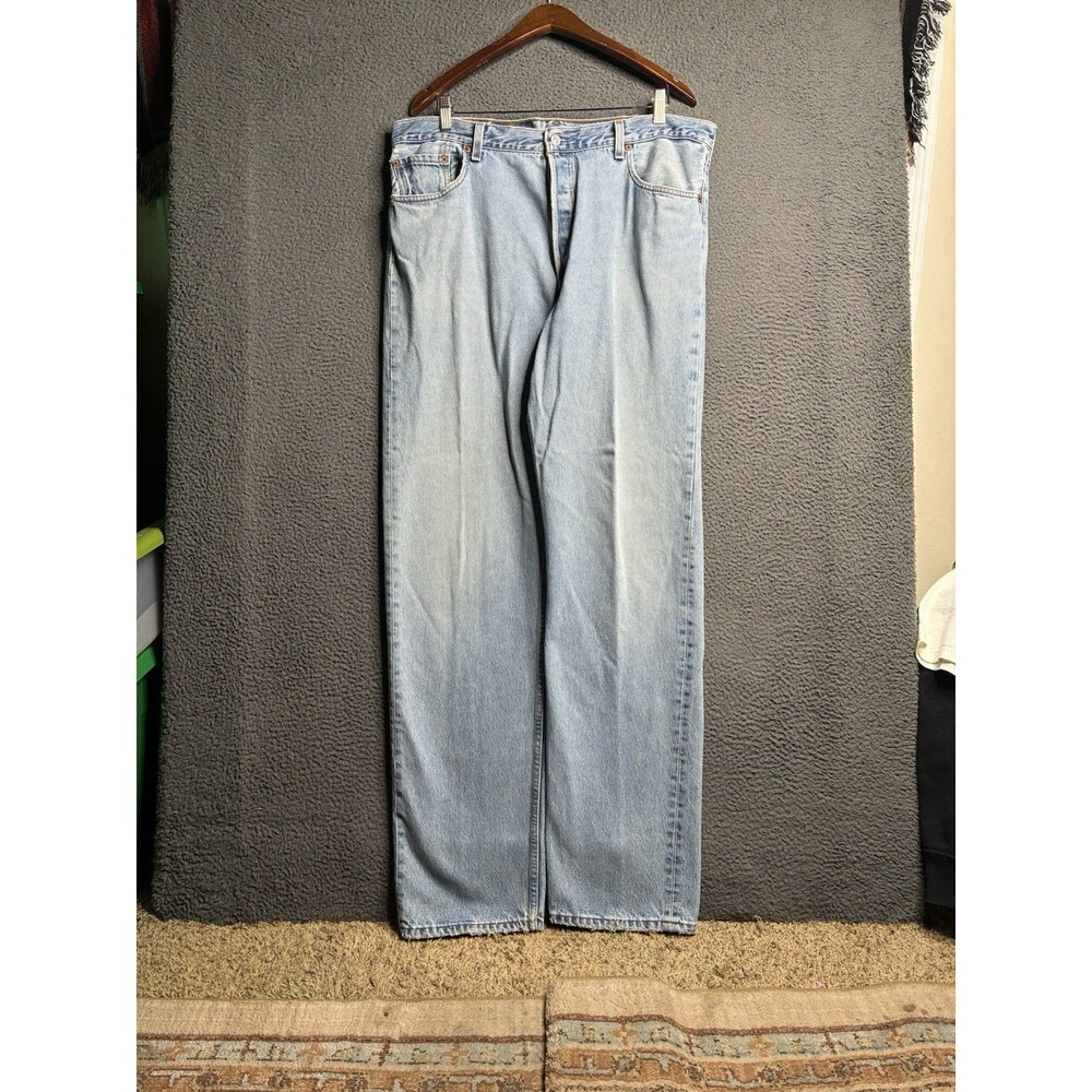 Vintage 90s Levi’s 501 Made in USA Denim Straight Leg Jeans Measured 38x35 - Picture 1 of 16